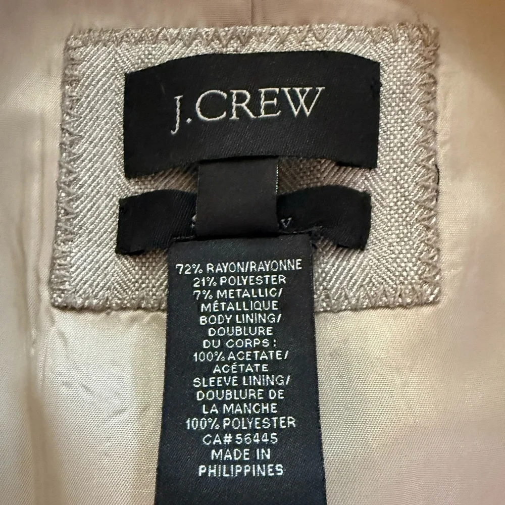 J. Crew Heather Gray Tailored Women's Blazer Size 2 Excellent Condition